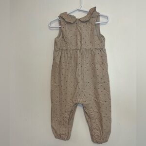 H&M Beige Baby Romper with Peter Pain Collar